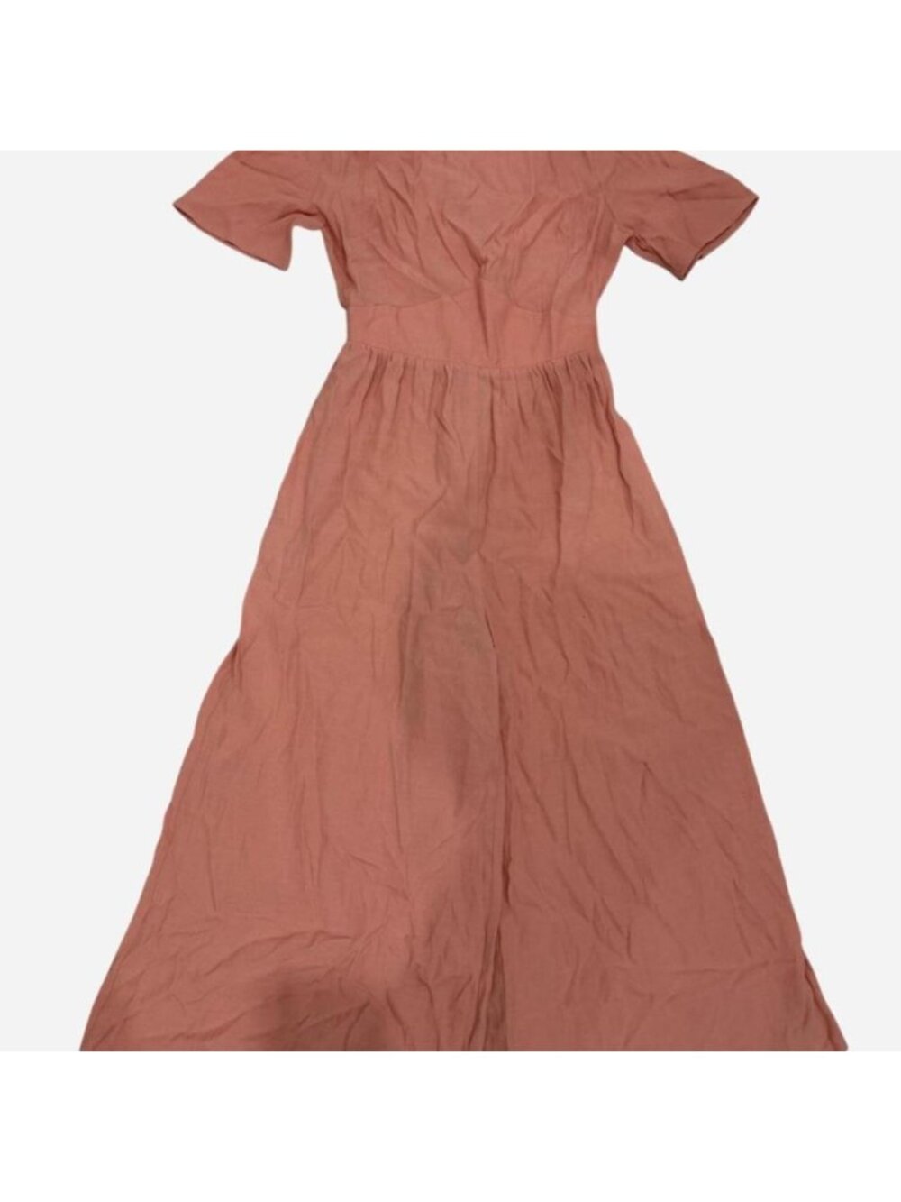 Coral jumpsuit with wide legPeach ASOS jumpsuit...